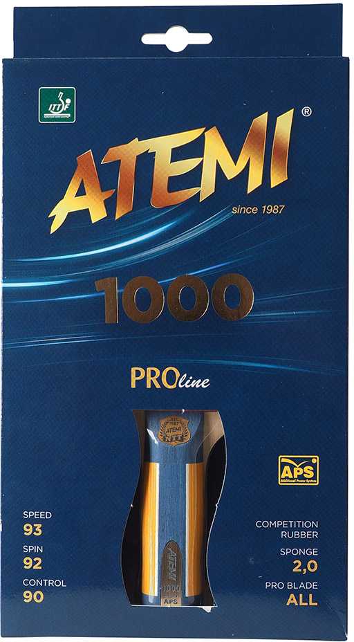 Nauja Atemi 1000 Pro įgaubta stalo teniso raketė