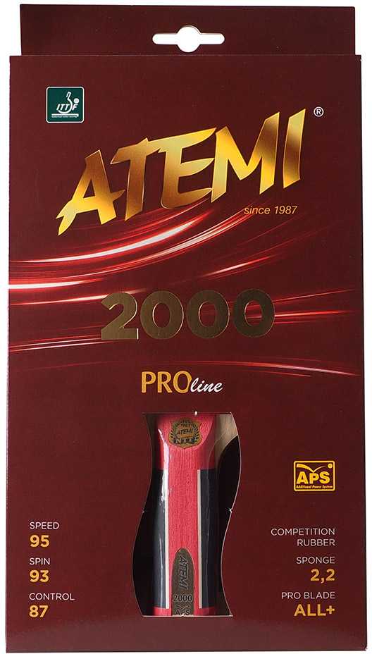 Nauja Atemi 2000 Pro anatominė stalo teniso raketė