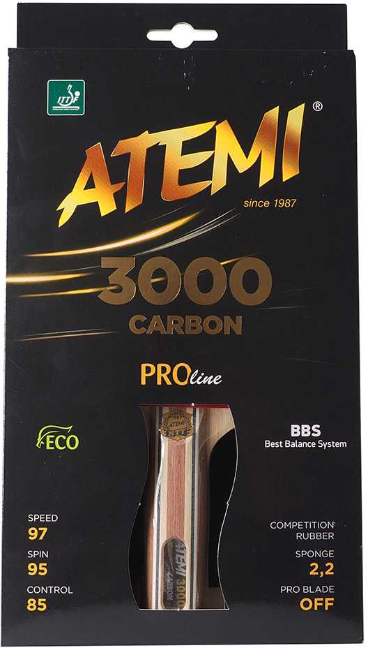 Nauja Atemi 3000 Pro anatominė stalo teniso raketė