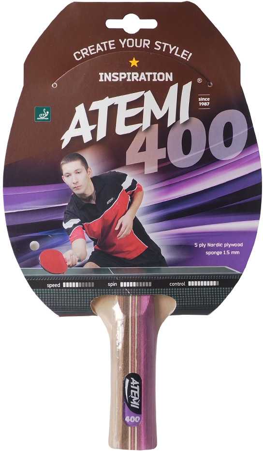 Nauja Atemi 400 anatominė stalo teniso raketė