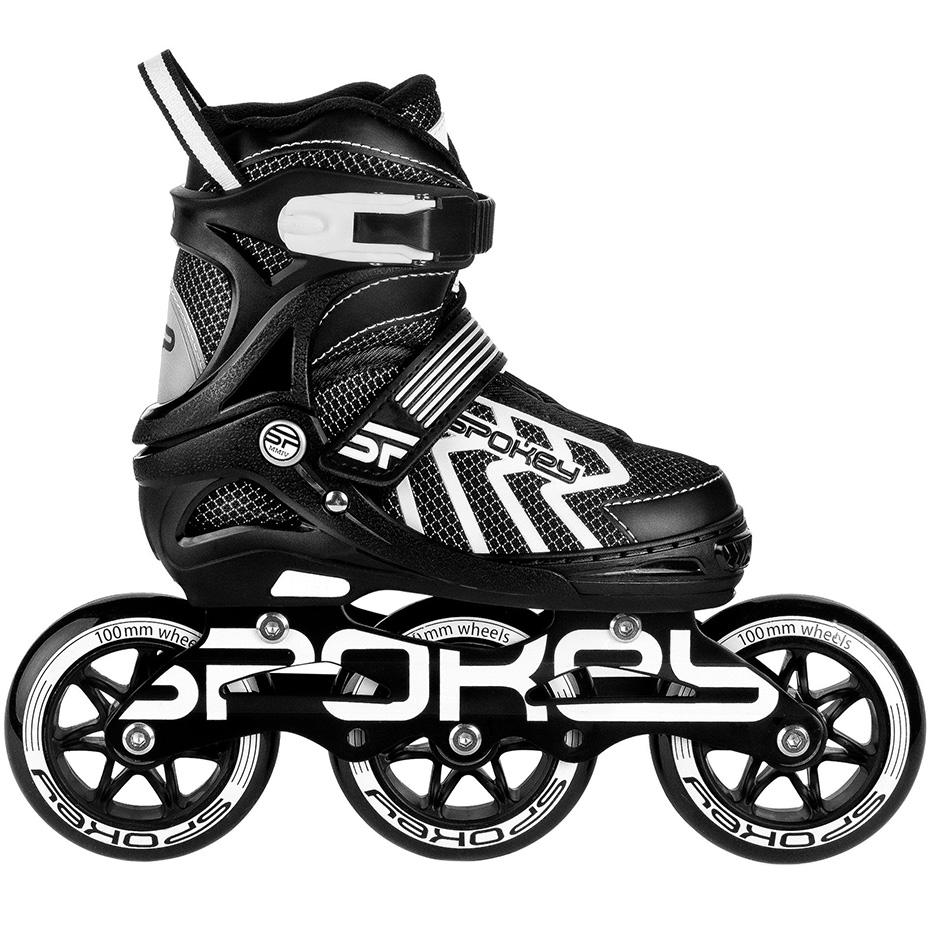 Inline Riedučiai Spokey Khan Bk / Wh Jr 927032-927033