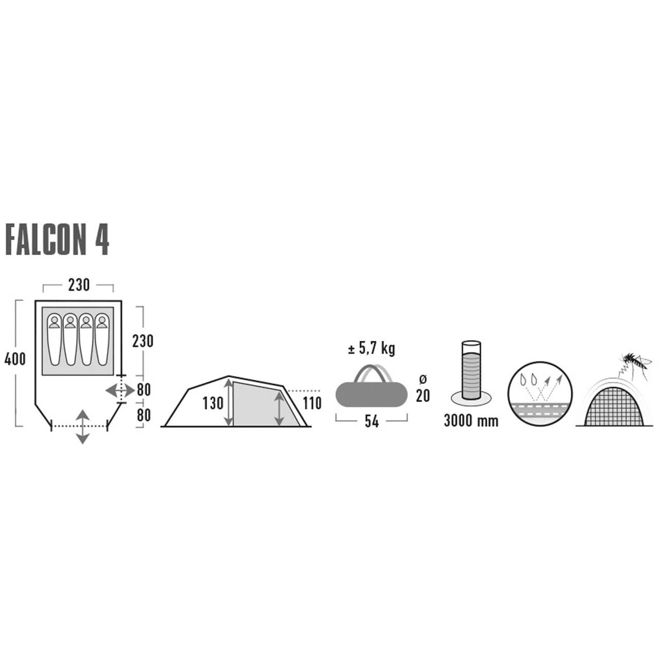 High Peak Falcon 4 palapinė 10327