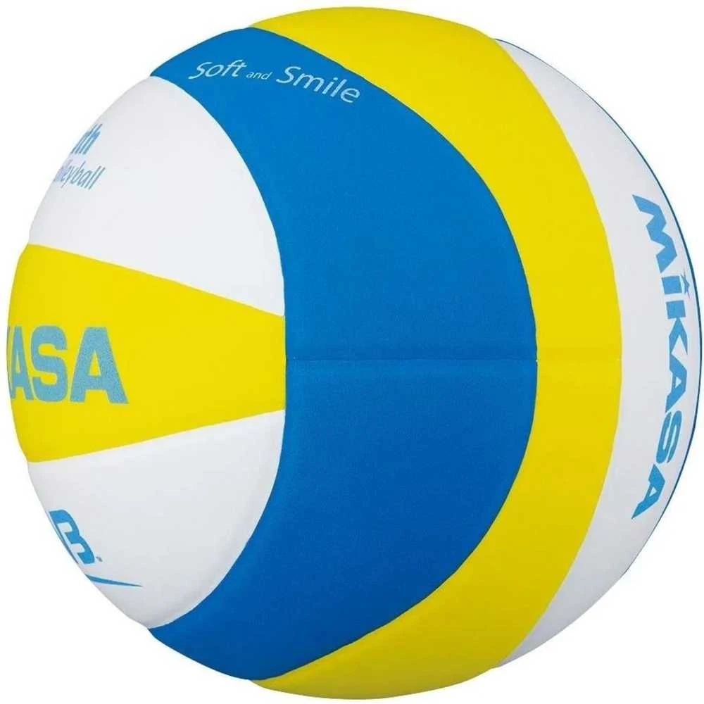 Paplūdimio tinklinio kamuolys Mikasa SBV geltona ir-mėlyna-balta (5)
