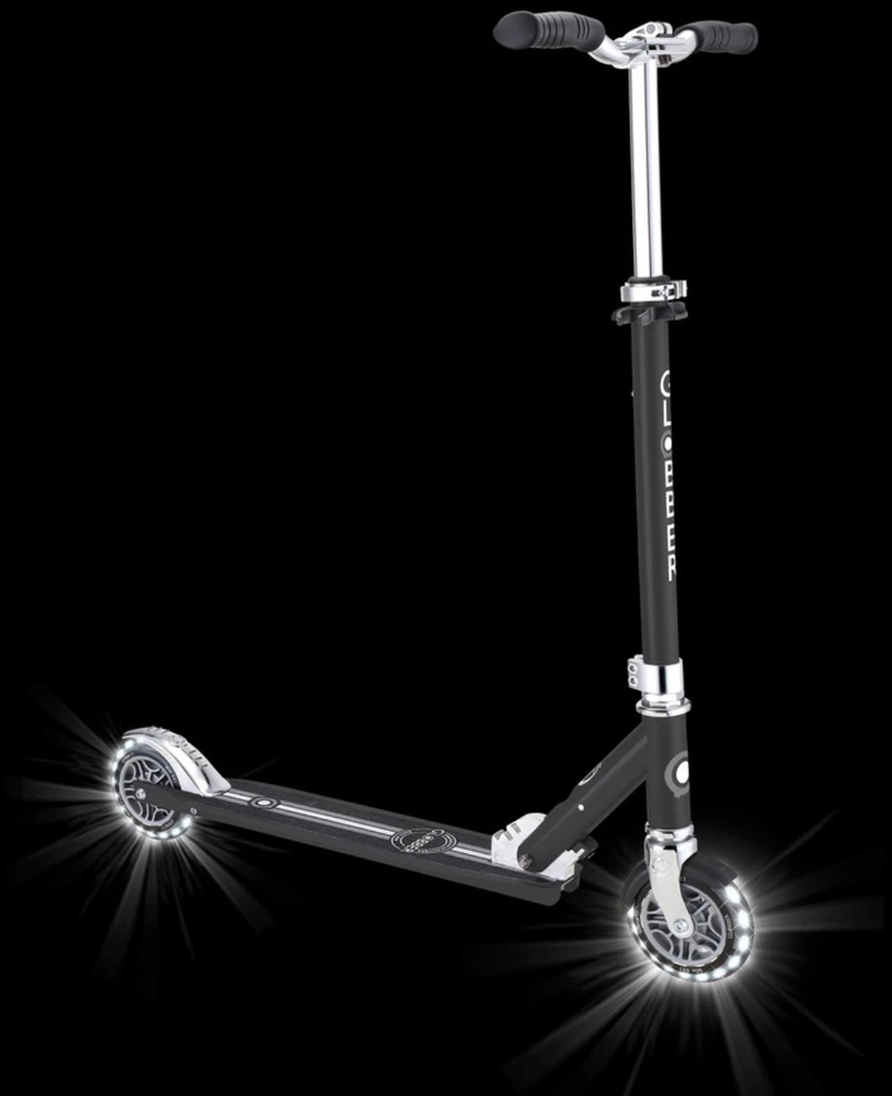 GLOBBER paspirtukas Flow Element Lights, juodas, 721-120
