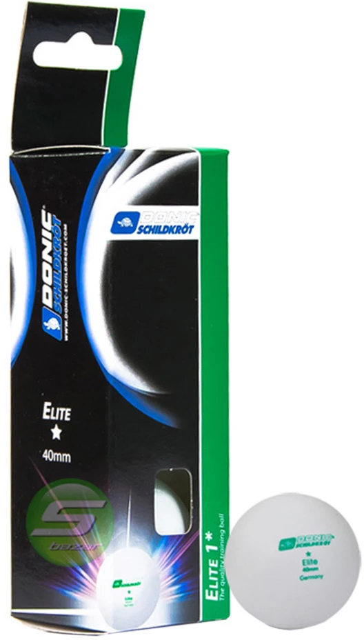 Ping teniso kamuoliukai Donic Elite * balti 3vnt
