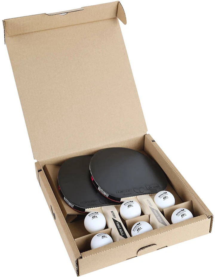 Ping teniso lazdų rinkinys Butterfly Boll 2 rankos, 6 kamuoliukai