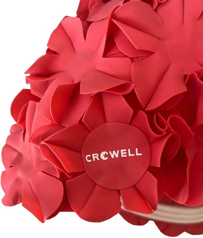 Maudymosi kepuraitė Crowell Flowers Gėlių raudona col.1