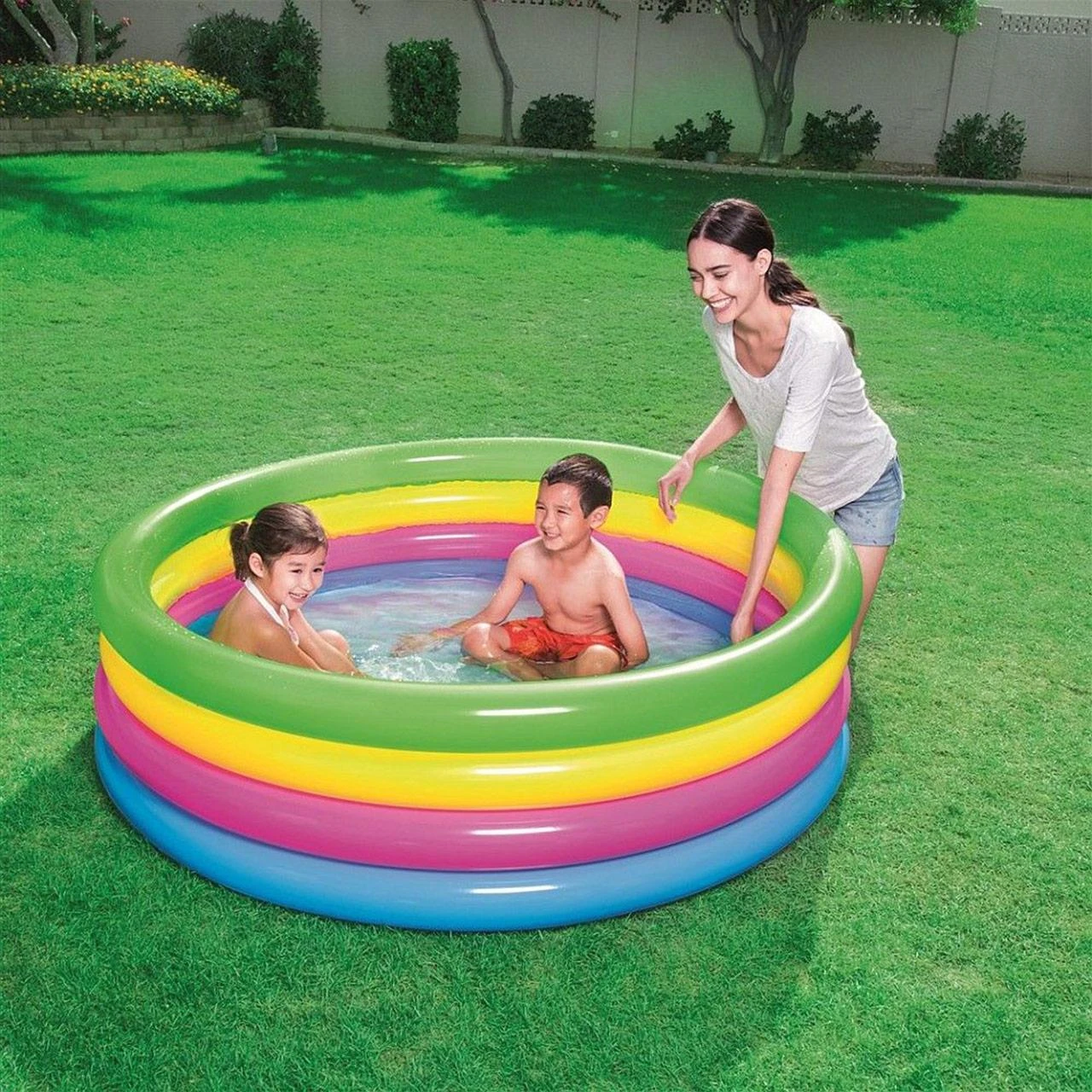 Pripučiamas baseinas Bestway Rainbow 157 cm x 46 cm, 51117