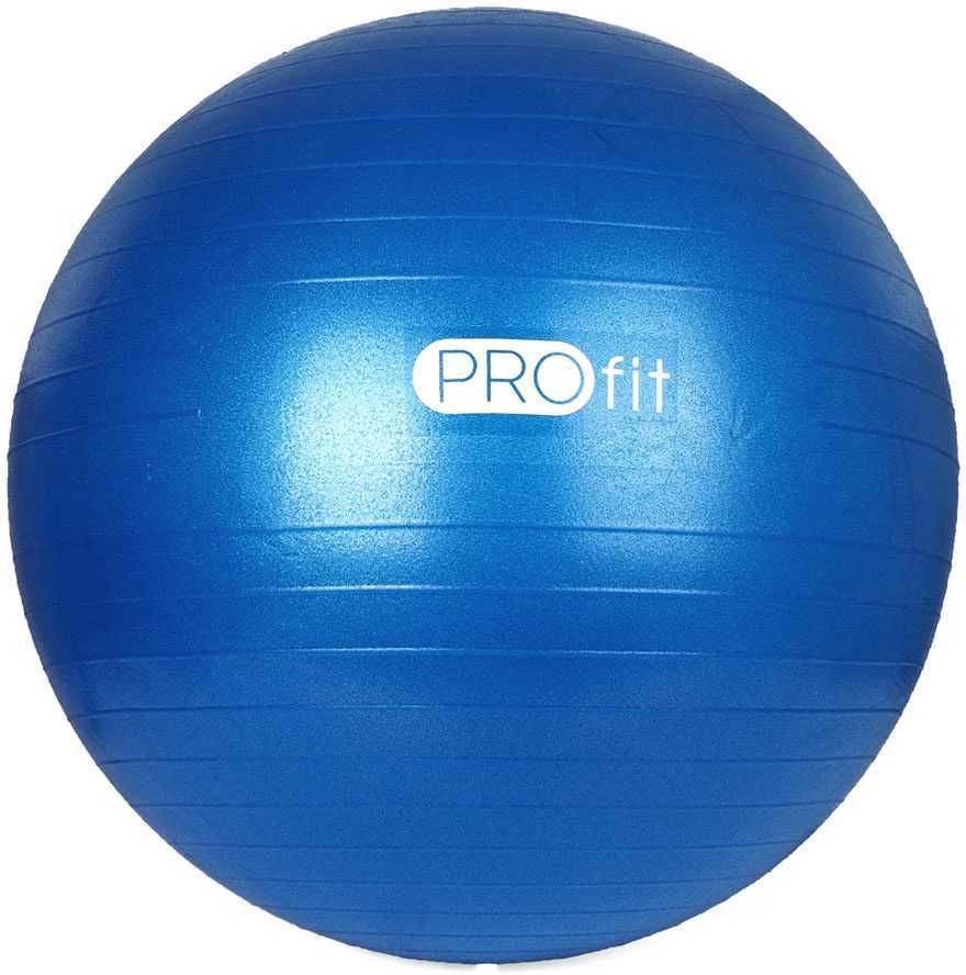 Profit gimnastikos kamuolys 75 cm mėlynas su pompa DK 2102
