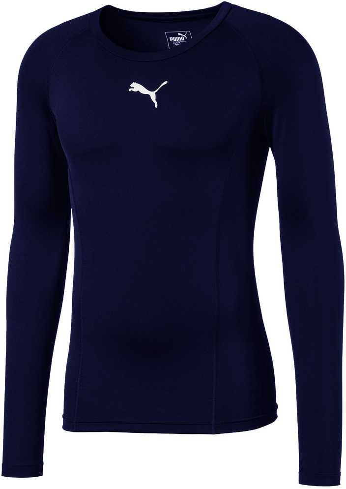 Puma LIGA Baselayer LS vyriški marškinėliai tamsiai mėlyni 655920 20 (S)