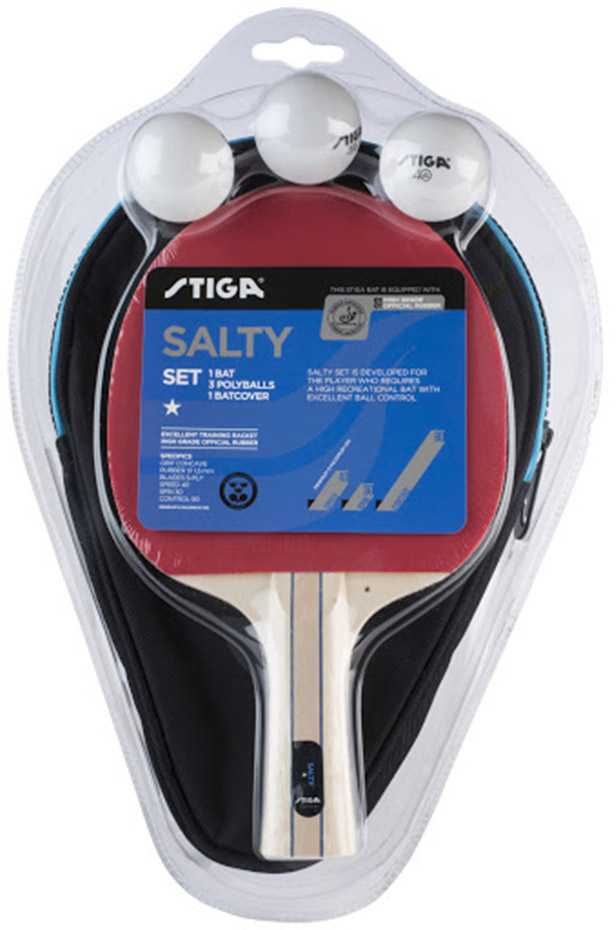Ping-pong raketė Stiga Salty 1 raketė, 3 kamuoliai, dangtelis