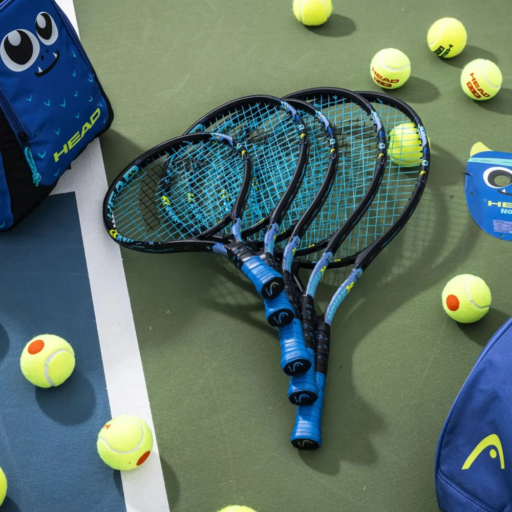 „Head Novak 23 cv3 3/4“ teniso raketė su dangteliu, juoda ir mėlyna, 235014 SC06