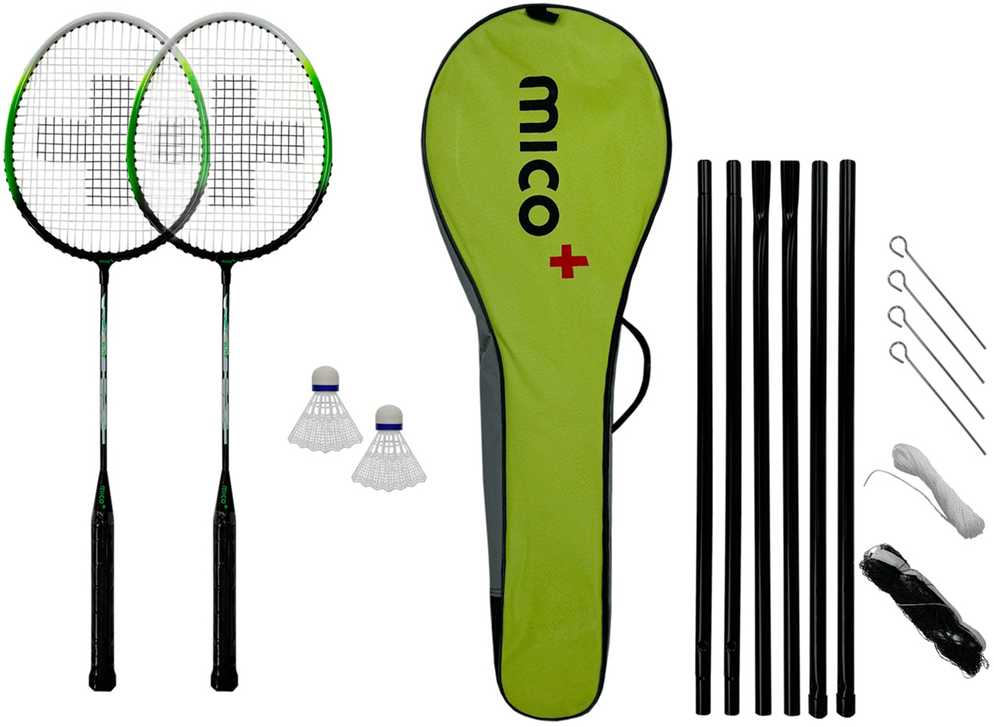 Badmintono rinkinys Mico Elite, žalias