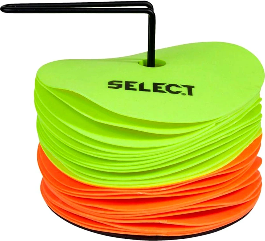 Guminiai aikštės žymekliai SELECT Marking mat set w/holder (24-pack)