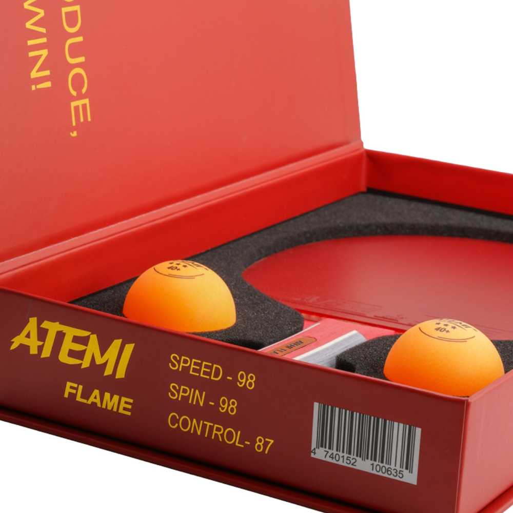 Rinkinys stalo teniso Atemi Flame 1 raketė, 2 kamuoliai***