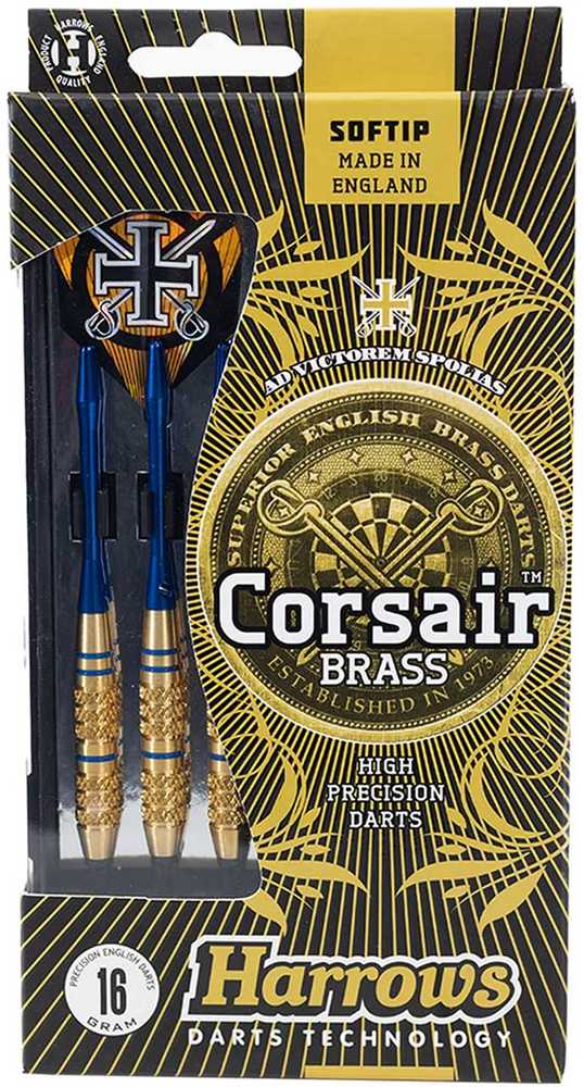 Harrows Akėčios Smiginis Akėčios Corsair Softip mėlyna 16 gK2