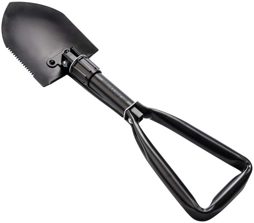 Sulankstomas turistinis kastuvas Meteor, 46 cm, juodas