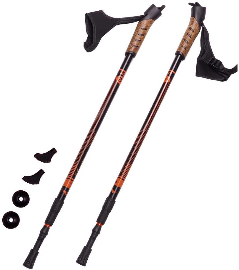 Šiaurietiško ėjimo lazdos Nordic Walking Scout Bjorn oranžinės 3 dalių