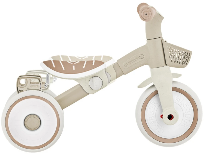 GLOBBER mokomasis triratukas Learning Trike, 2in1 Plus, kokosinis, 737-466