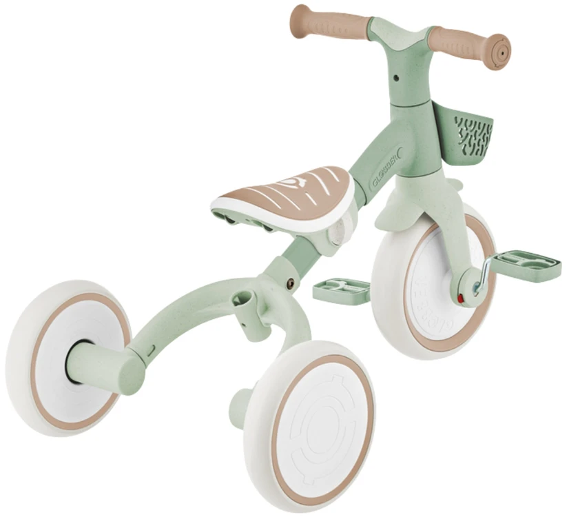 GLOBBER mokomasis triratukas Learning Trike, 3in1 Plus, pistacinis, 738-109