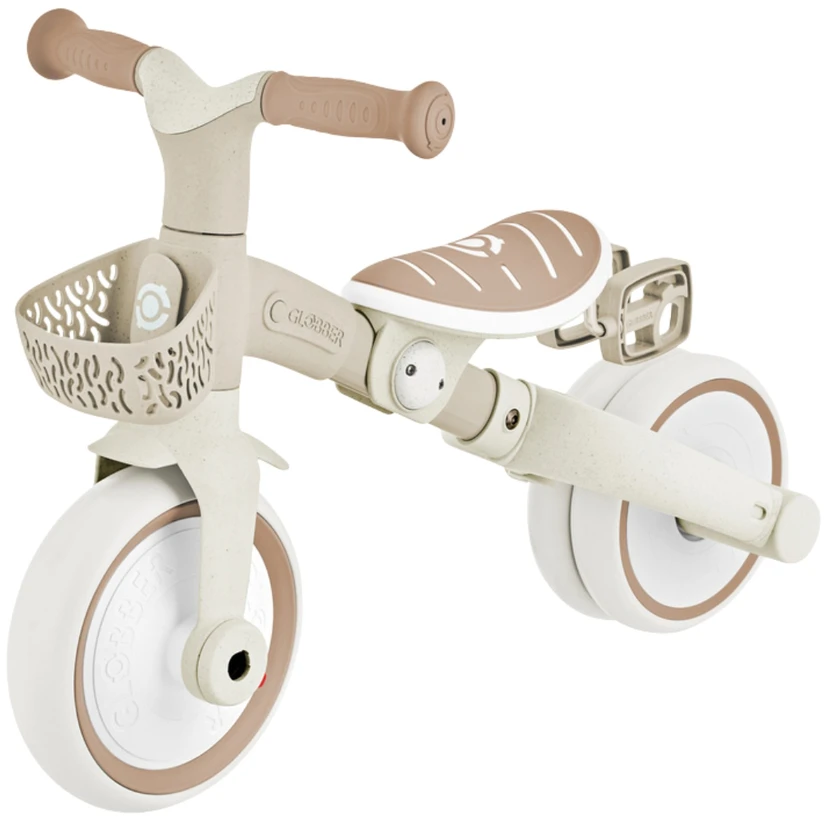 GLOBBER mokomasis triratukas Learning Trike, 3in1 Plus, kokosinis, 738-466