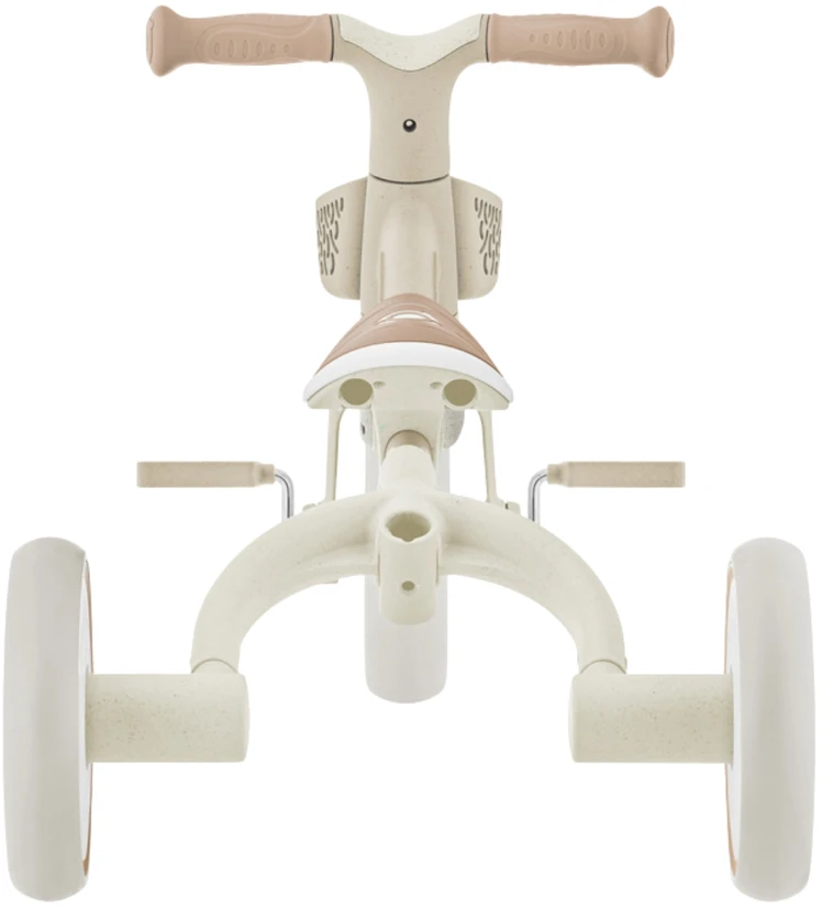 GLOBBER mokomasis triratukas Learning Trike, 3in1 Plus, kokosinis, 738-466