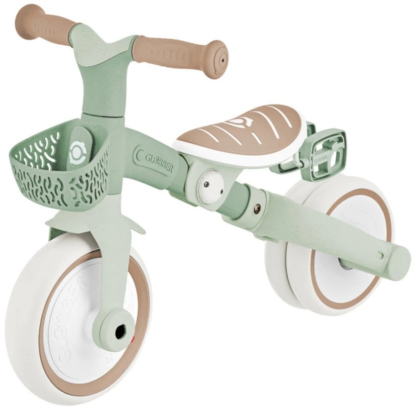 GLOBBER mokomasis triratukas Learning Trike, 3in1 Plus, pistacinis, 738-109