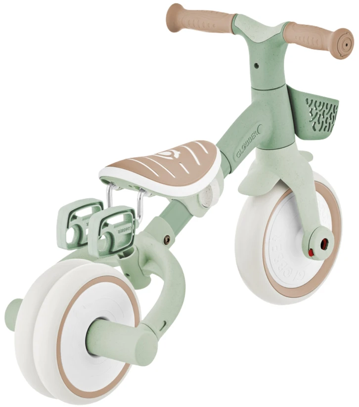 GLOBBER mokomasis triratukas Learning Trike, 3in1 Plus, pistacinis, 738-109