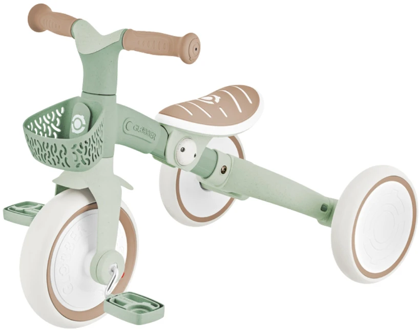 GLOBBER mokomasis triratukas Learning Trike, 3in1 Plus, pistacinis, 738-109