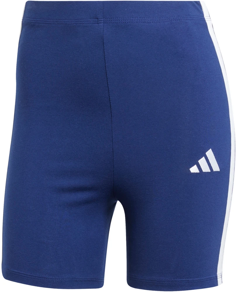 Šortai moterims adidas Essentials 3-Stripes High Waisted Biker mėlyna JE1225 (S)