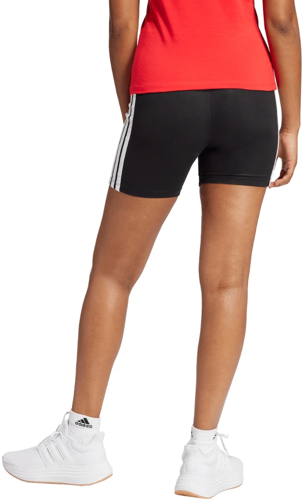 Moteriški adidas Essentials 3 juostelių baikerių šortai su aukštu liemeniu, juodi, JE1223 (2XL)
