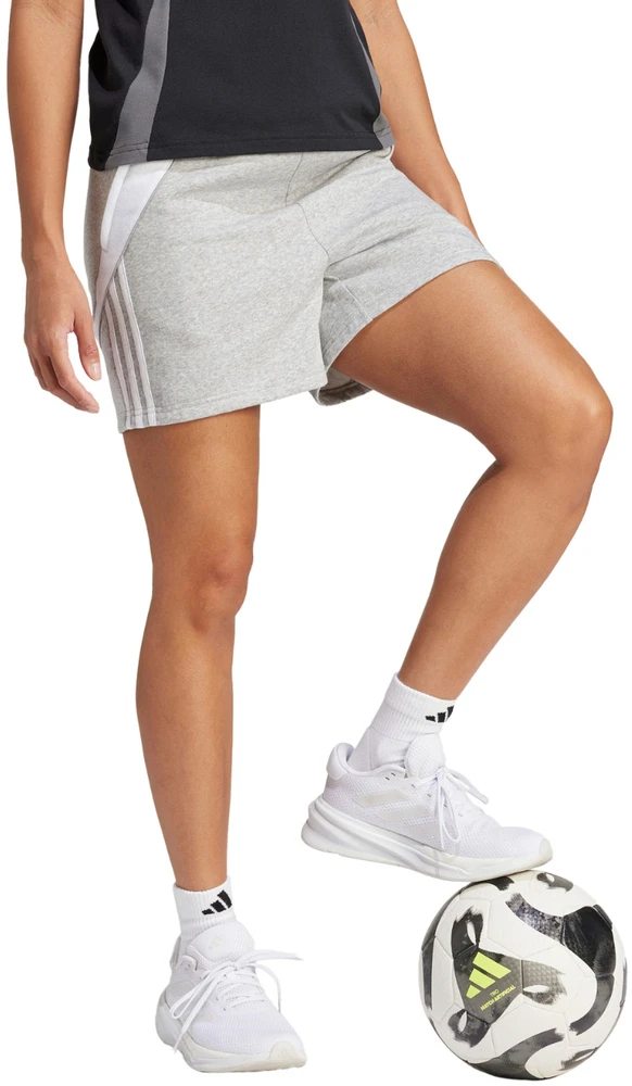 Pilki adidas Tiro 24 šortai su baltomis juostelėmis