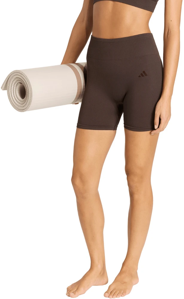 Šortai moterims adidas Workout Essentials Knit 4 Inch Leggings ruda KE5841 (XS)
