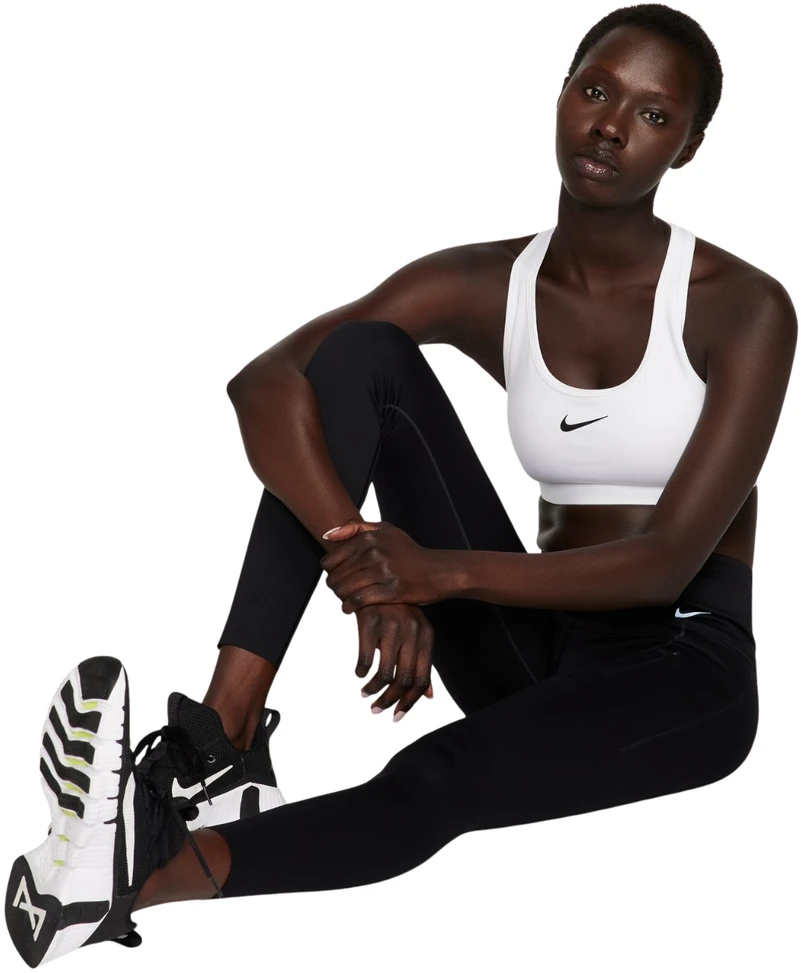 Sportinė liemenėlė Nike Swoosh Medium Support balta DX6821 100 (XS)