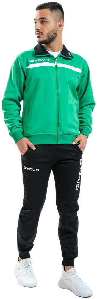 Carruzzo Dres Givova Tuta Givova One zielono-juoda TT012 1310 L