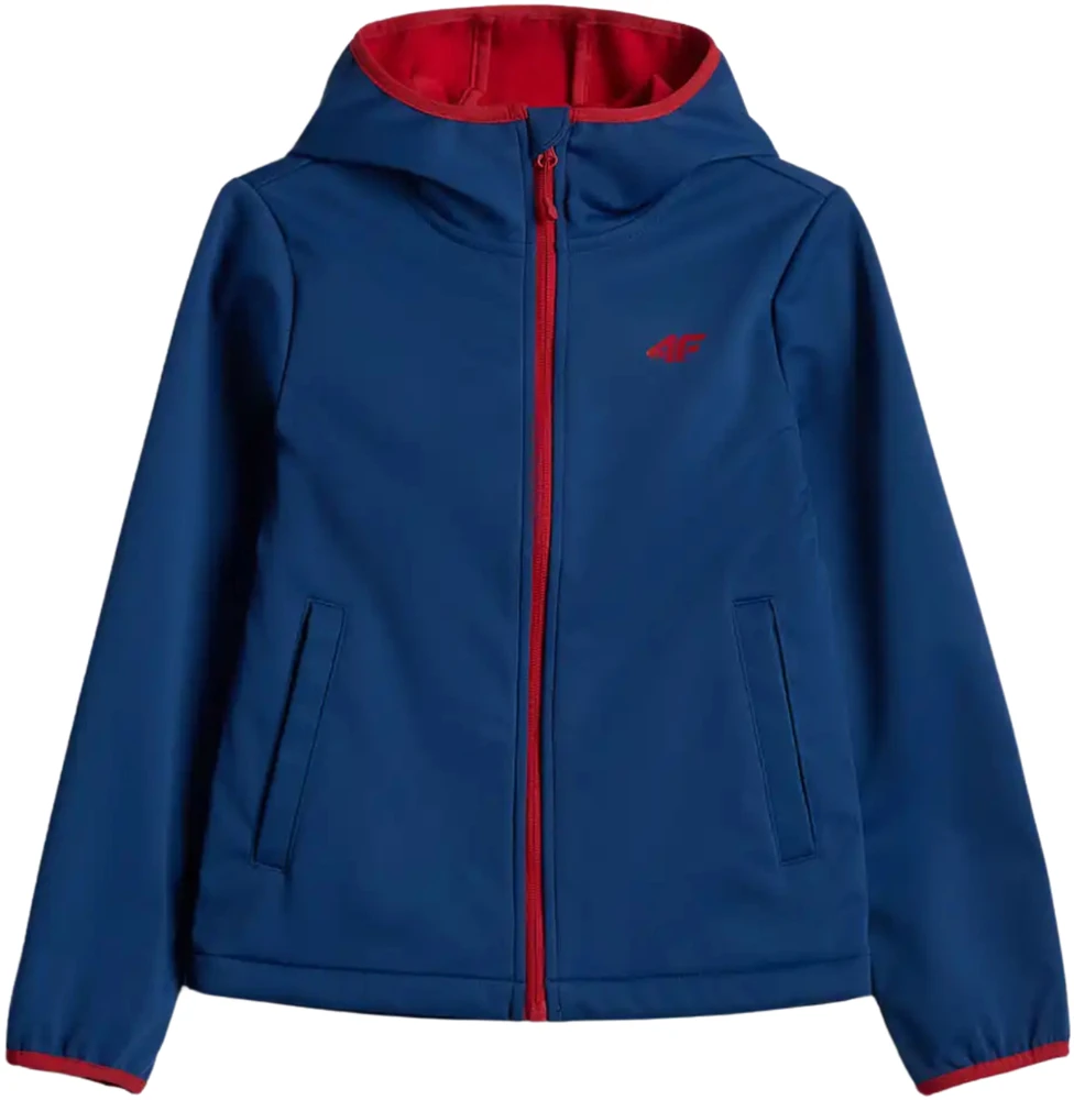 Striukė dla chłopca 4F softshell M598 tamsiai mėlyna 4FJWAW26TSOFM598 30S (134cm)