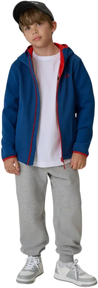 Striukė dla chłopca 4F softshell M598 tamsiai mėlyna 4FJWAW26TSOFM598 30S (134cm)