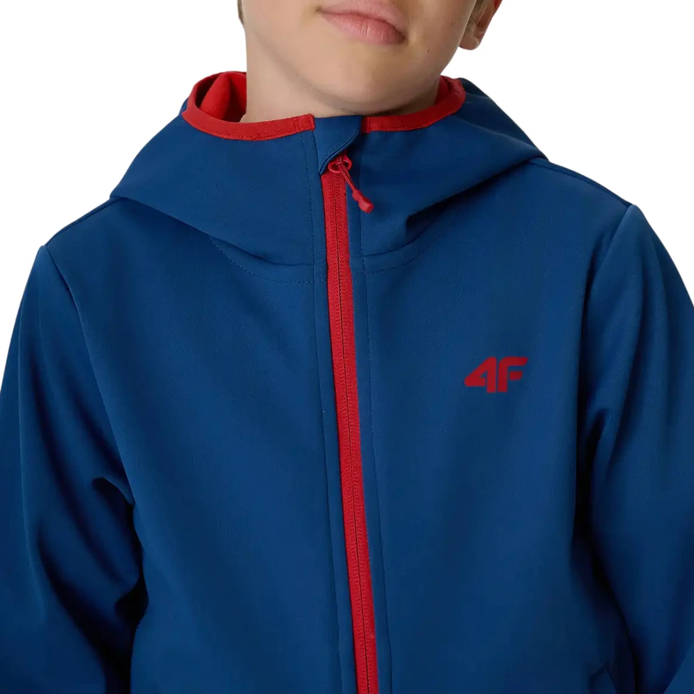 Striukė dla chłopca 4F softshell M598 tamsiai mėlyna 4FJWAW26TSOFM598 30S (134cm)