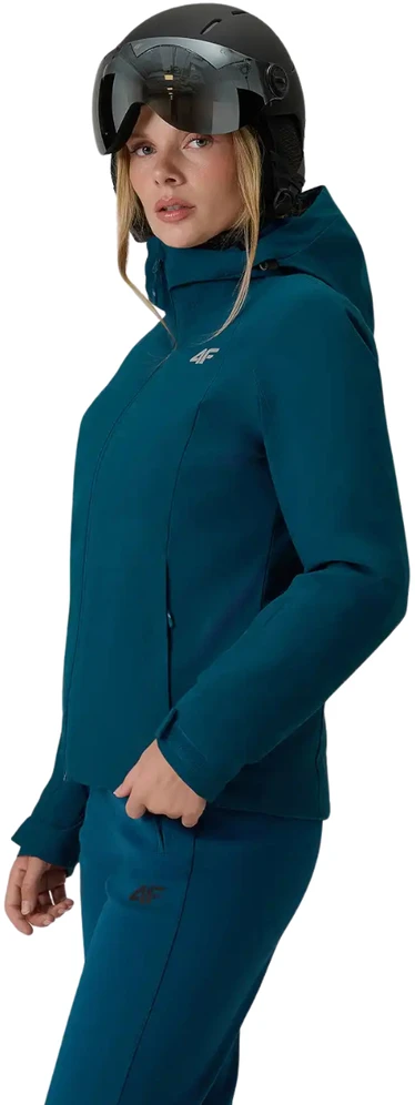 Striukė narciarska damska 4F F1221 morska žalia 4FWAW26TTJAF1221 46S (XL)