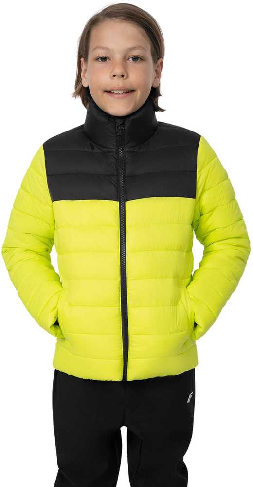 4f Berniuko pūkinė striukė 4F žalia-juoda 4FJSS23TDJAM077 45S 122cm