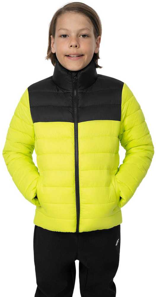 4f Berniuko pūkinė striukė 4F žalia-juoda 4FJSS23TDJAM077 45S 122cm