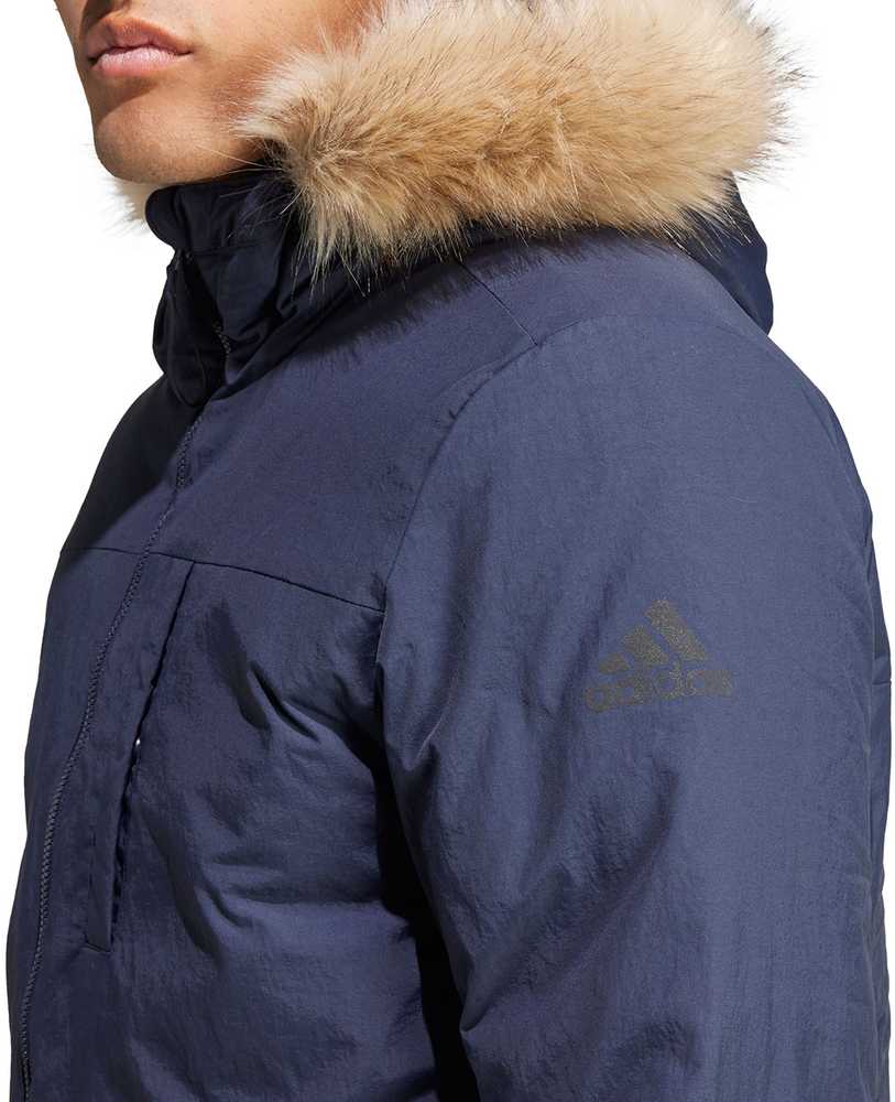 Striukė vyriška adidas Parka Hooded Fur tamsiai mėlyna IK0552 (2XL)