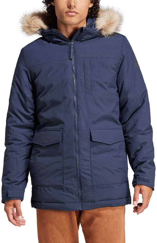 Striukė vyriška adidas Parka Hooded Fur tamsiai mėlyna IK0552 (2XL)