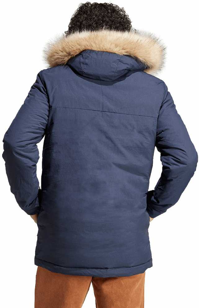Striukė vyriška adidas Parka Hooded Fur tamsiai mėlyna IK0552 (2XL)