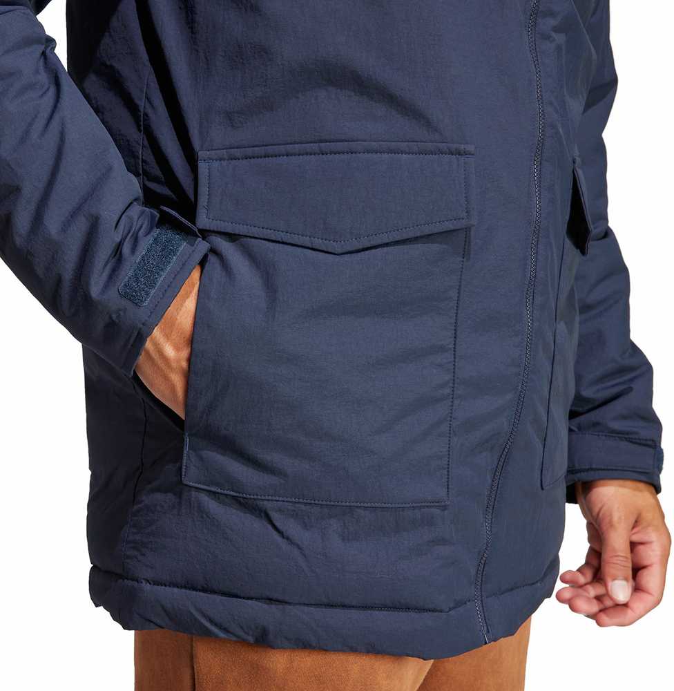Striukė vyriška adidas Parka Hooded Fur tamsiai mėlyna IK0552 (2XL)