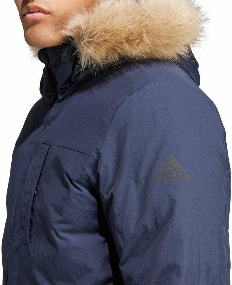 Striukė vyriška adidas Parka Hooded Fur tamsiai mėlyna IK0552 (2XL)