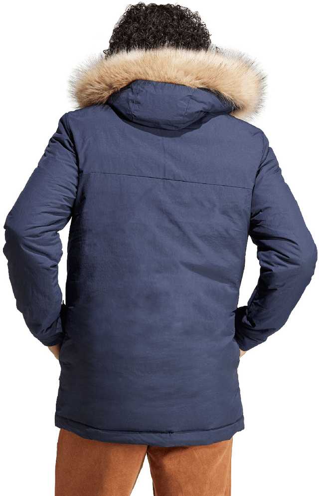 Striukė vyriška adidas Parka Hooded Fur tamsiai mėlyna IK0552 (2XL)