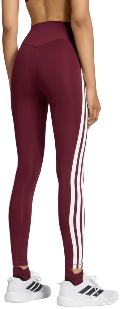 Tamprės moterims adidas Optime Essentials Workout 3-Stripes 7/8 bordo spalvos KT3772 (XL)