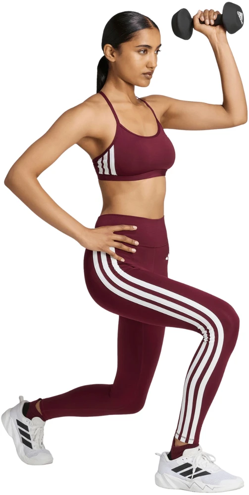 Tamprės moterims adidas Optime Essentials Workout 3-Stripes 7/8 bordo spalvos KT3772 (XL)