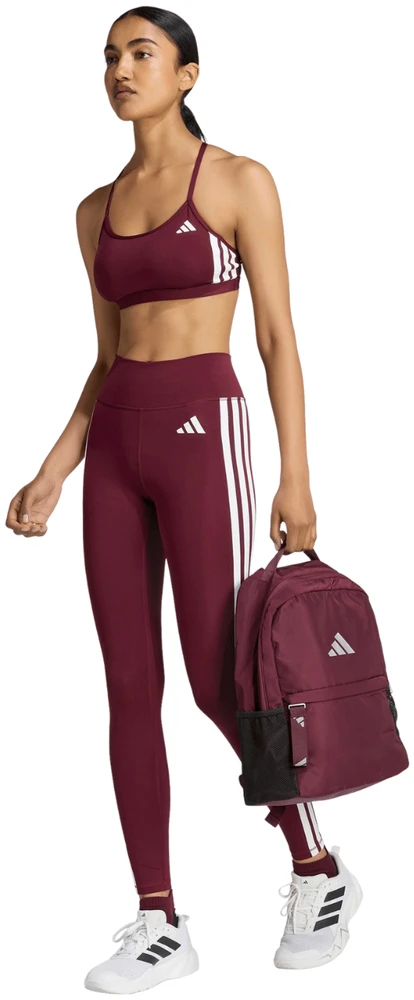 Tamprės moterims adidas Optime Essentials Workout 3-Stripes 7/8 bordo spalvos KT3772 (XL)
